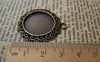 Accessories - 10 Pcs Of Antique Bronze Round Cameo Base Settings Match 20mm Cabochon A3524