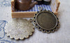 Base Setting - 10 pcs Antique Bronze Base Settings Match 22mm Cabochon A543