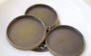 Accessories - 10 Pcs Of Antique Bronze Round Cameo Base Settings Match 25mm Cabochon A5416