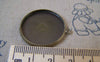 Accessories - 10 Pcs Of Antique Bronze Round Cameo Base Settings Match 25mm Cabochon A5416