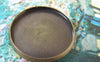 Accessories - 10 Pcs Of Antique Bronze Round Cameo Base Settings Match 25mm Cabochon A5416