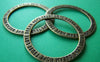Accessories - 10 Pcs Of Antique Bronze Round Circle Rings Charms Size 35mm A494