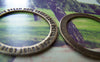 Accessories - 10 Pcs Of Antique Bronze Round Circle Rings Charms Size 35mm A494