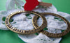 Accessories - 10 Pcs Of Antique Bronze Round Circle Rings Charms Size 35mm A494