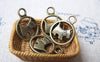 Accessories - 10 Pcs Of Antique Bronze Round Filigree Dog Ring Charms 15mm A2115