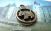 Accessories - 10 Pcs Of Antique Bronze Round Filigree Dog Ring Charms 15mm A2115