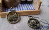 Accessories - 10 Pcs Of Antique Bronze Round Filigree Dog Ring Charms 15mm A2115