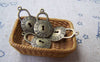 Accessories - 10 Pcs Of Antique Bronze Round Lock Charms 13x21mm A2787