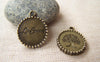 Accessories - 10 Pcs Of Antique Bronze Round Peace Tree Charms 20mm A545