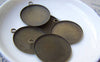 Base Setting - 10 pcs Antique Bronze Base Settings Match 25mm Cabochon A3212