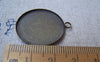 Base Setting - 10 pcs Antique Bronze Base Settings Match 25mm Cabochon A3212