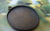 Base Setting - 10 pcs Antique Bronze Base Settings Match 25mm Cabochon A3212