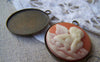 Base Setting - 10 pcs Antique Bronze Base Settings Match 25mm Cabochon A3212
