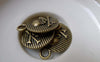 Accessories - 10 Pcs Of Antique Bronze Round Skull Pendant Charms Double Sided 23mm A6088