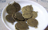 Accessories - 10 Pcs Of Antique Bronze Round Tree Charms 19mm A534