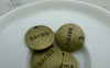 Accessories - 10 Pcs Of Antique Bronze Round Words Karma Charms20mm A6003