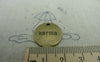 Accessories - 10 Pcs Of Antique Bronze Round Words Karma Charms20mm A6003