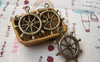 Accessories - 10 Pcs Of Antique Bronze Rudder Charms 25x28mm A1279