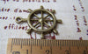Accessories - 10 Pcs Of Antique Bronze Rudder Charms 25x28mm A1279