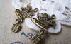 Accessories - 10 Pcs Of Antique Bronze Santa Claus Christmas Gift Charms Pendants 17x17mm A513