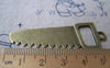 Accessories - 10 Pcs Of Antique Bronze Saw Charms Pendants 19x50mm A4025