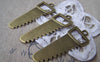 Accessories - 10 Pcs Of Antique Bronze Saw Charms Pendants 19x50mm A4025
