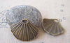 Accessories - 10 Pcs Of Antique Bronze Scallp Shell Sea Shell Charms 25x30mm A5262