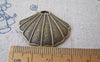 Accessories - 10 Pcs Of Antique Bronze Scallp Shell Sea Shell Charms 25x30mm A5262