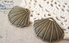 Accessories - 10 Pcs Of Antique Bronze Scallp Shell Sea Shell Charms 25x30mm A5262