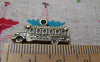 Accessories - 10 Pcs Of Antique Bronze School Bus Charms Double Sided 9x23mm A928