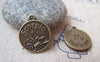 Accessories - 10 Pcs Of Antique Bronze Scorpius Scorpion Constellation Round Charms 18mm A1931