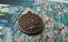 Accessories - 10 Pcs Of Antique Bronze Scorpius Scorpion Constellation Round Charms 18mm A1931