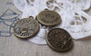 Accessories - 10 Pcs Of Antique Bronze Scorpius Scorpion Constellation Round Charms 18mm A1931
