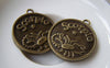 Accessories - 10 Pcs Of Antique Bronze Scorpius Scorpion Round Base Setting Charms Match 25mm Cameo A4515