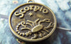 Accessories - 10 Pcs Of Antique Bronze Scorpius Scorpion Round Base Setting Charms Match 25mm Cameo A4515