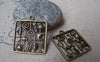 Accessories - 10 Pcs Of Antique Bronze Sea Life Filigree Square Ring Charms Pendants 24mm A462