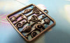 Accessories - 10 Pcs Of Antique Bronze Sea Life Filigree Square Ring Charms Pendants 24mm A462