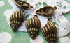 Accessories - 10 Pcs Of Antique Bronze Sea Snail Conch Charms 13x21mm A3402