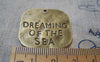 Accessories - 10 Pcs Of Antique Bronze Sea Square Charms 31x31mm A3367