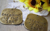 Accessories - 10 Pcs Of Antique Bronze Sea Square Charms 31x31mm A3367