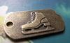 Accessories - 10 Pcs Of Antique Bronze Skating Shoes Pendant Charms 18x34mm A3288
