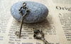 Accessories - 10 Pcs Of Antique Bronze Skeleton Key Charms 10x30mm A193