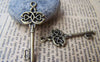 Accessories - 10 Pcs Of Antique Bronze Skeleton Key Charms 16x45mm A166