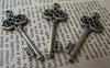 Accessories - 10 Pcs Of Antique Bronze Skeleton Key Charms 16x45mm A166