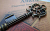 Accessories - 10 Pcs Of Antique Bronze Skeleton Key Charms 17x43mm A178