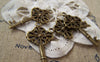 Accessories - 10 Pcs Of Antique Bronze Skeleton Key Charms 18x39mm A168