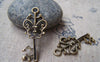 Accessories - 10 Pcs Of Antique Bronze Skeleton Key Charms Pendants 16x36mm A201