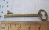 Accessories - 10 Pcs Of Antique Bronze Skeleton Key Pendants Charms 16x53mm A176