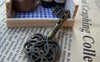 Accessories - 10 Pcs Of Antique Bronze Skeleton Key Swirly Key Pendants Charms 22x55mm A199