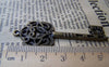Accessories - 10 Pcs Of Antique Bronze Skeleton Key Swirly Key Pendants Charms 22x55mm A199